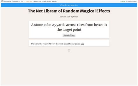 Book of random magical effects